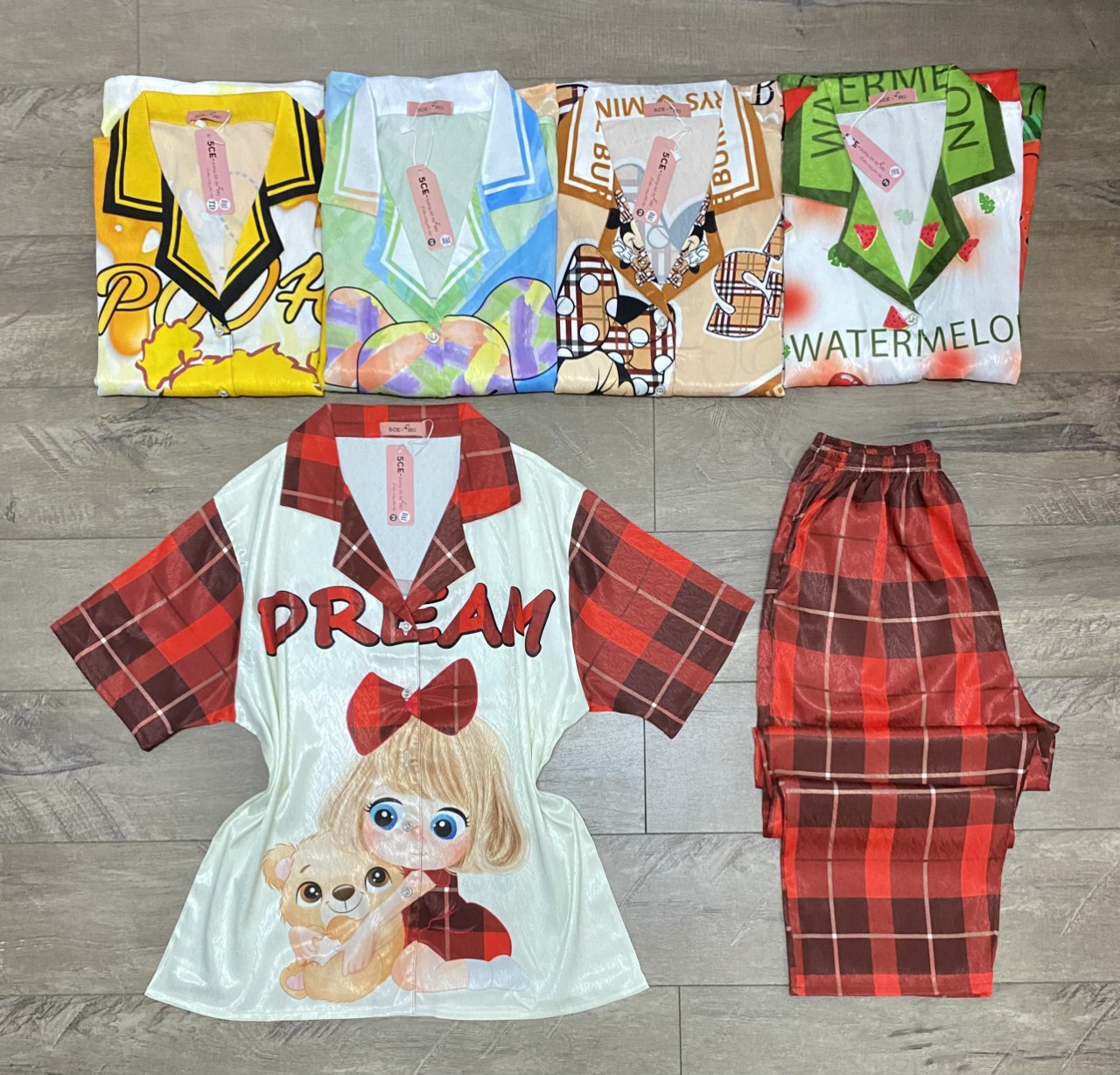 BIG SIZE (62 kg - 75kg) - Bộ Pyjama lụa xước ánh kim cao cấp (BIG SIZE : 62kg - 75 kg) HÀNG THIẾT KẾ MỚI.