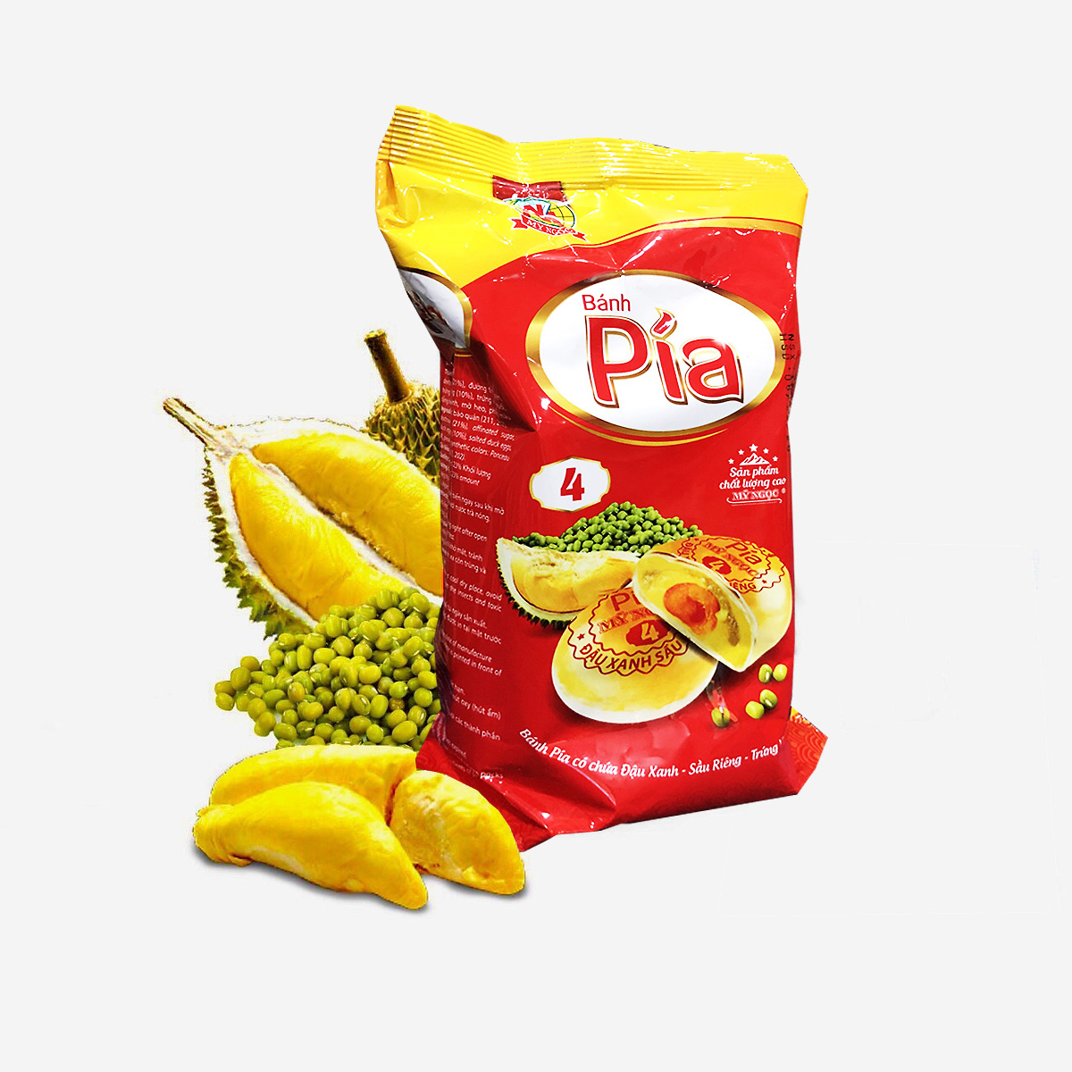 01Cây (250gr) Bánh pía sầu riêng trứng muối cao cấp Mỹ Ngọc (Date : 60 ngày) - Bách hóa Online đồ ăn vặt uy tín.BÁCH HÓA UY TÍN