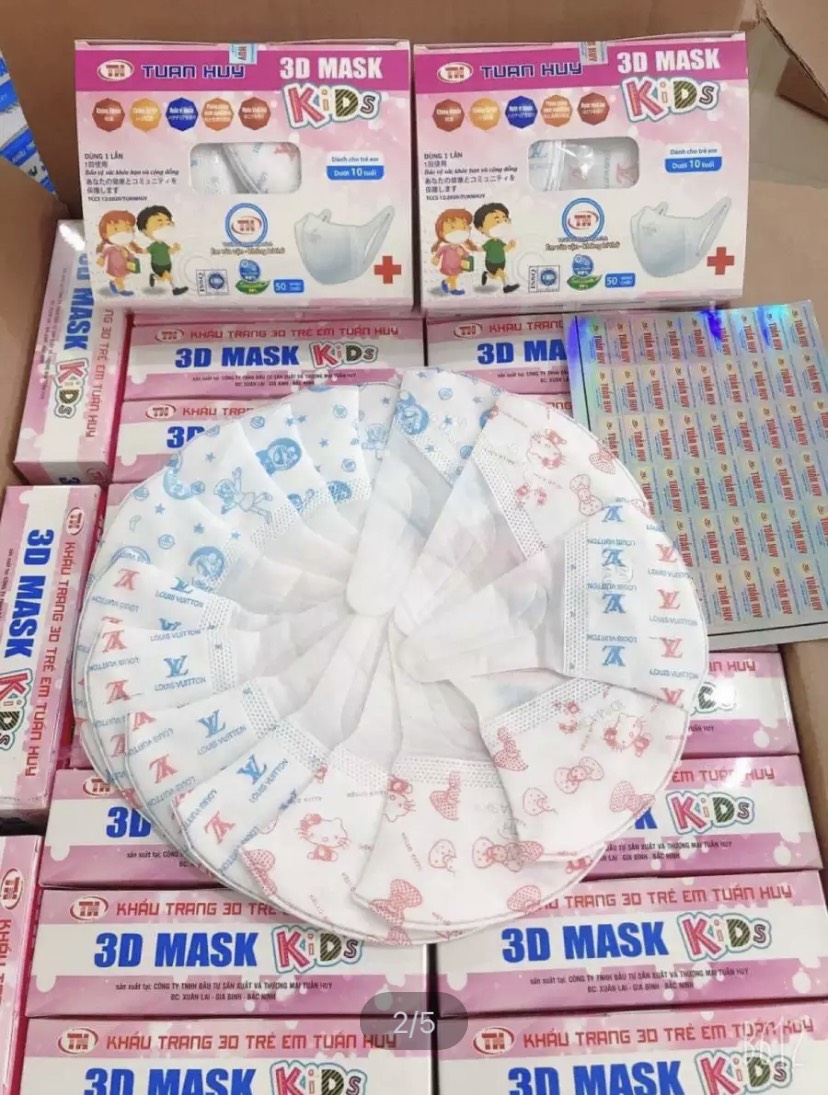 Hộp 50 chiếc khẩu trang 3D mask Trẻ Em