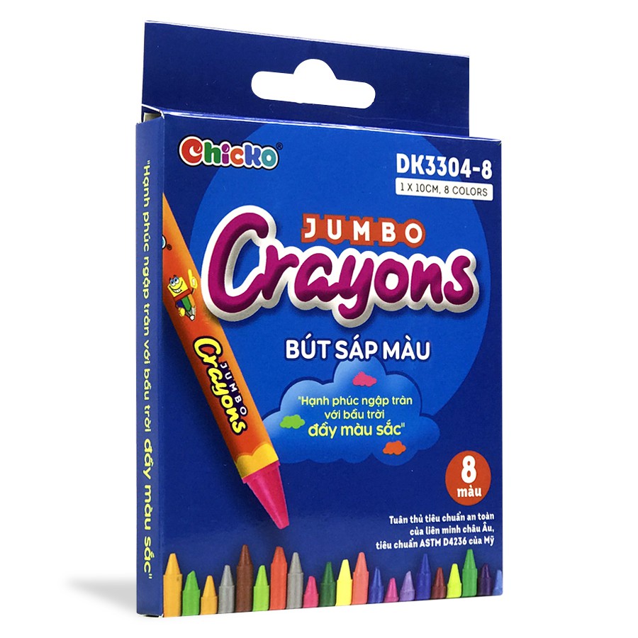 Bút Sáp 8 Màu Jumbo Crayons