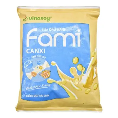 2 Sữa đậu nành Fami canxi Vinasoy 200ml