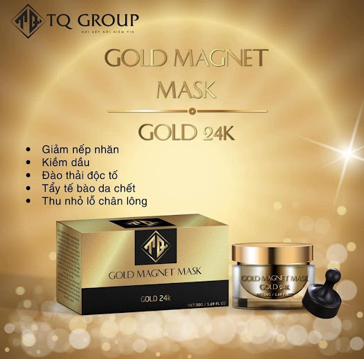 Mặt nạ từ tính nam châm vàng 24k