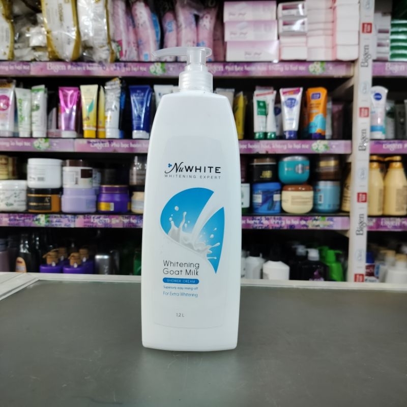 Nuwhite milk goat milk whitening goat milk shower gel 1,2 L large bottle