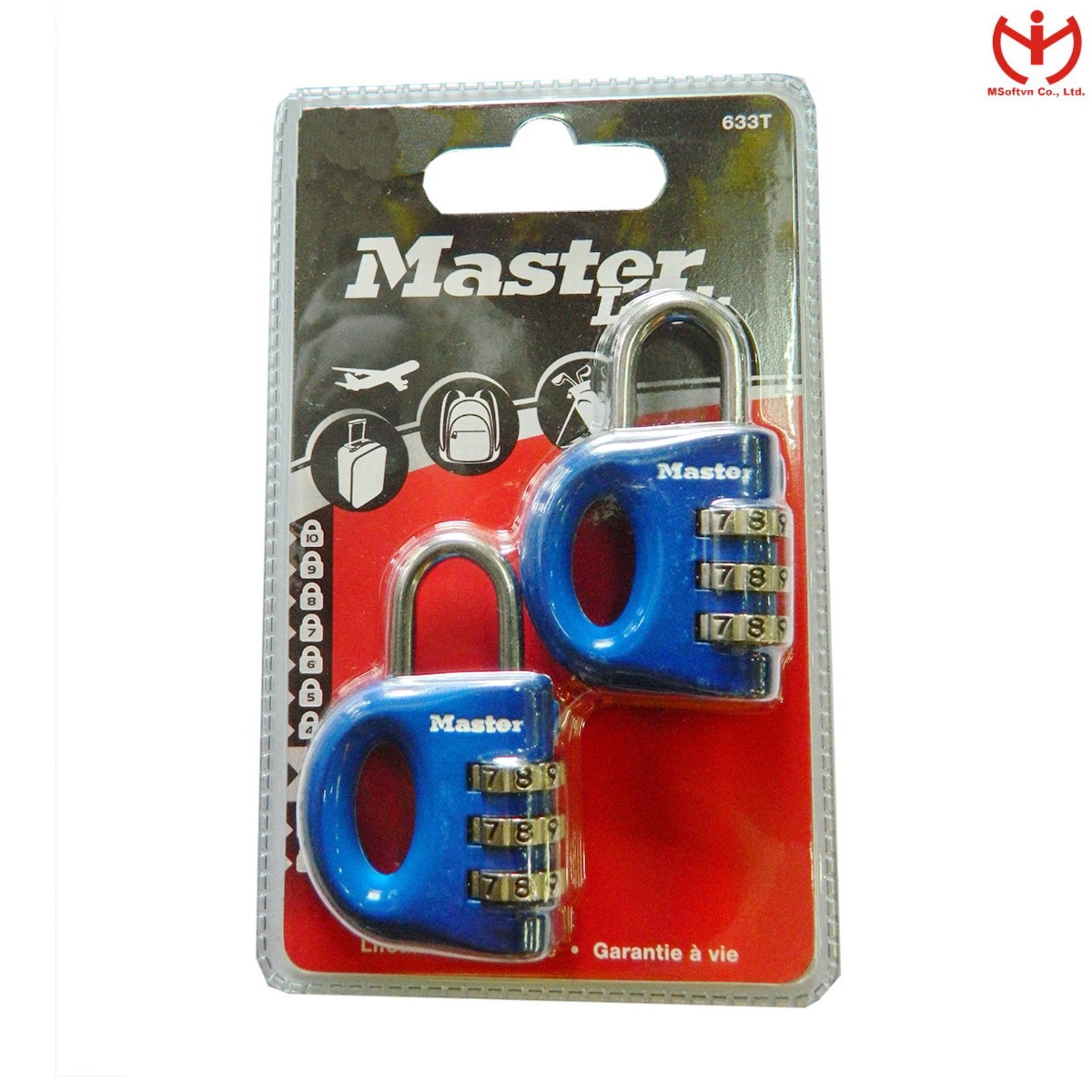 Bộ 2 ổ khóa Vali Master Lock 633 EURT - LUTO SHOP