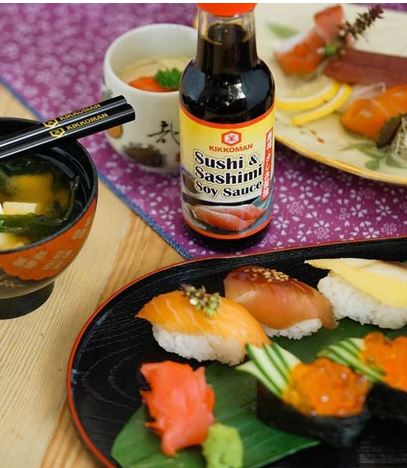 Date 03/29 Nước tương Kikkoman Sushi & Sashimi Nhật Bản 150ml
