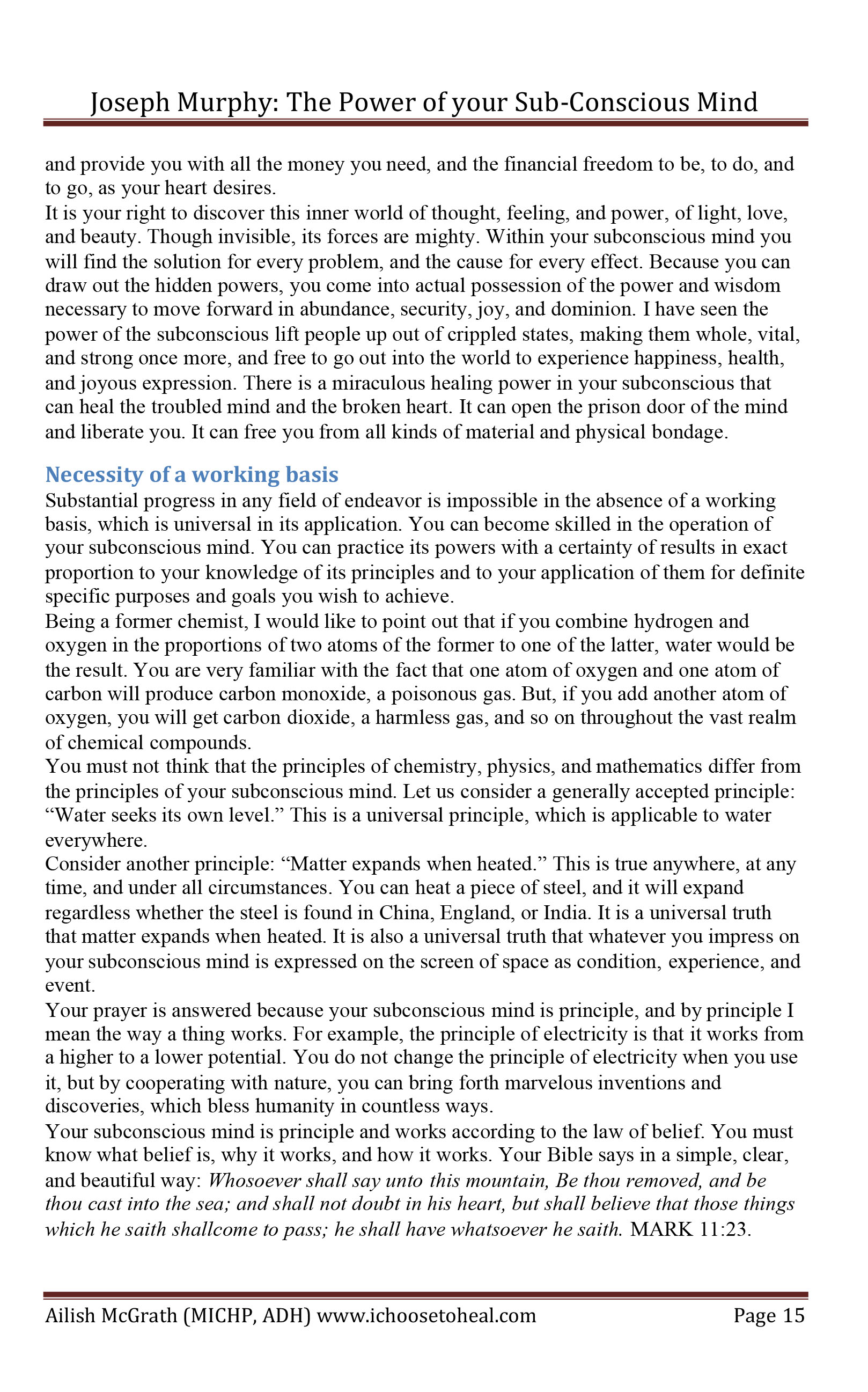 The Power of your Sub - Conscious Mind (Sách màu)