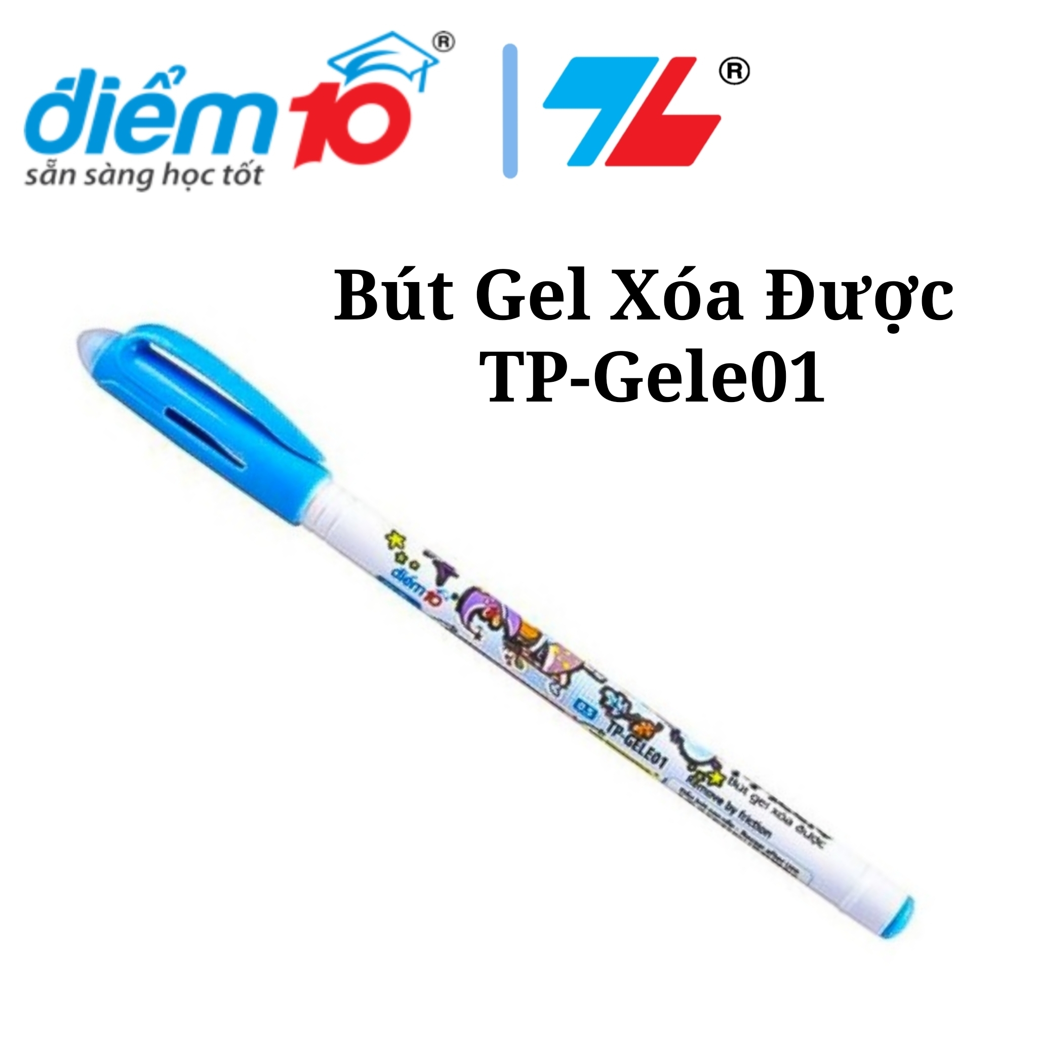 Bút gel xóa được điểm 10/thiên long, tp-gele01,tp-gele002,tp-gele003, 20 cây/hộp
