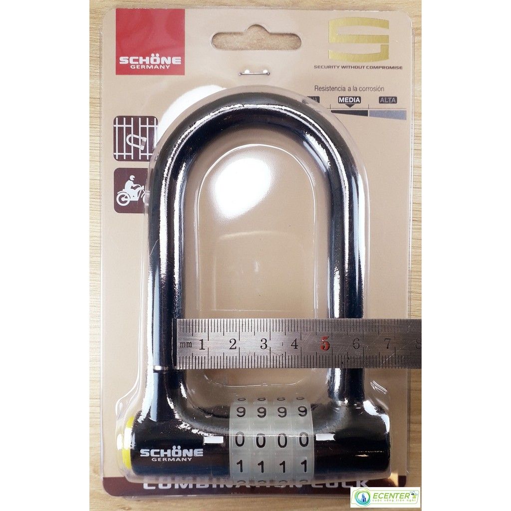 Ổ KHÓA SỐ DẠ QUANG CÀNG DÀI SCHONE SC-802 ( ĐEN