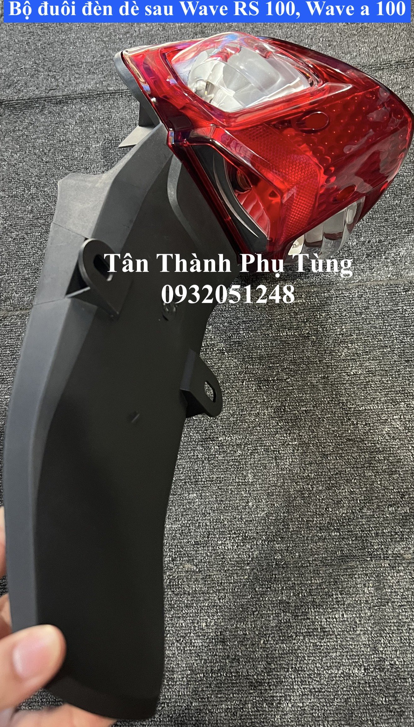 Đuôi dè sau kèm đèn hậu Wave a 100, WS100, RS100