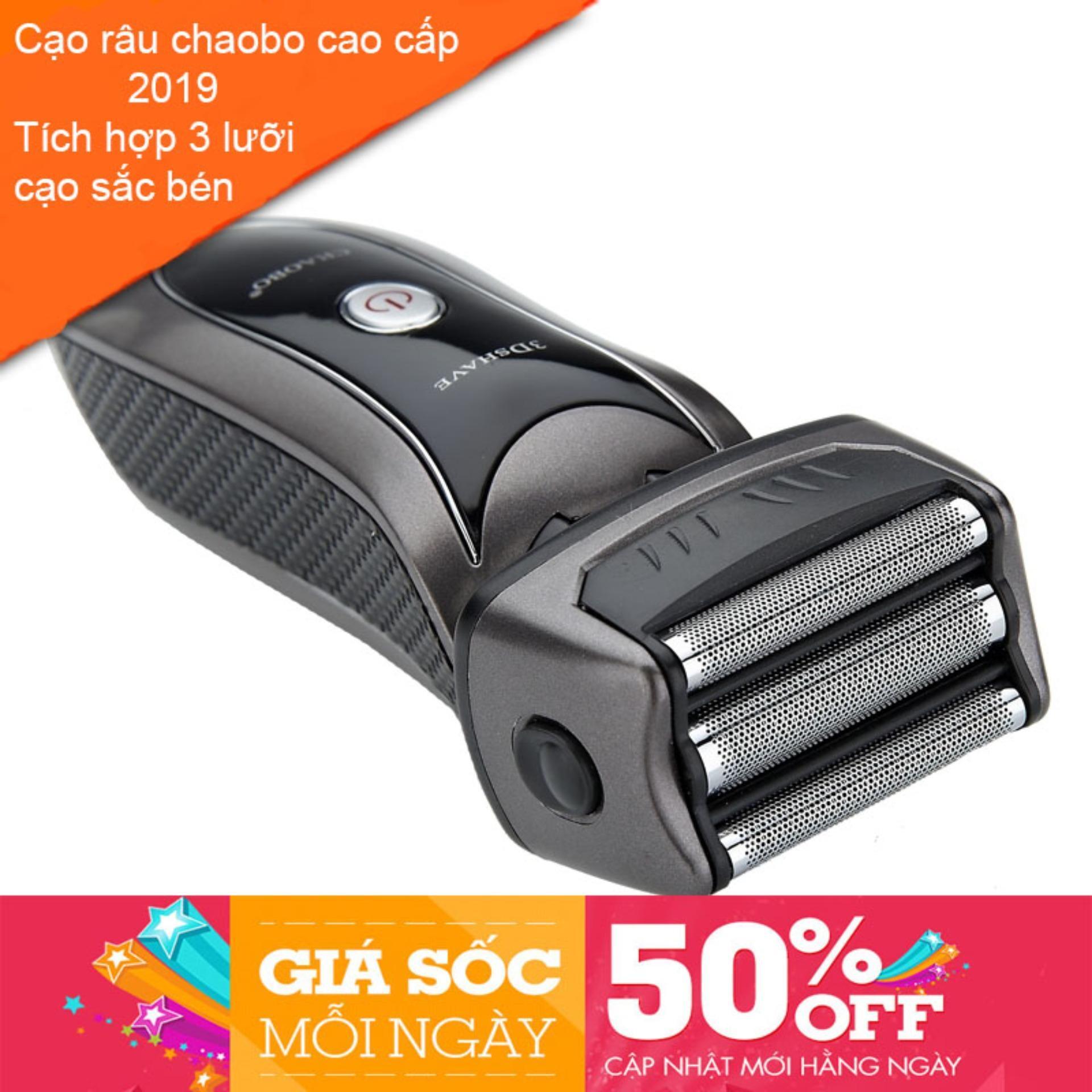 [HCM][CHẤT LƯỢNG- BH 12 THÁNG ] Máy Cạo Râu CHAOBO RSCW 9300 - 3 Lưỡi Kép Titanium Sắc Lẹm An Toàn - Máy cạo râu đa năng máy cạo râu cao cấp máy cạo râu thông minh- Alyma
