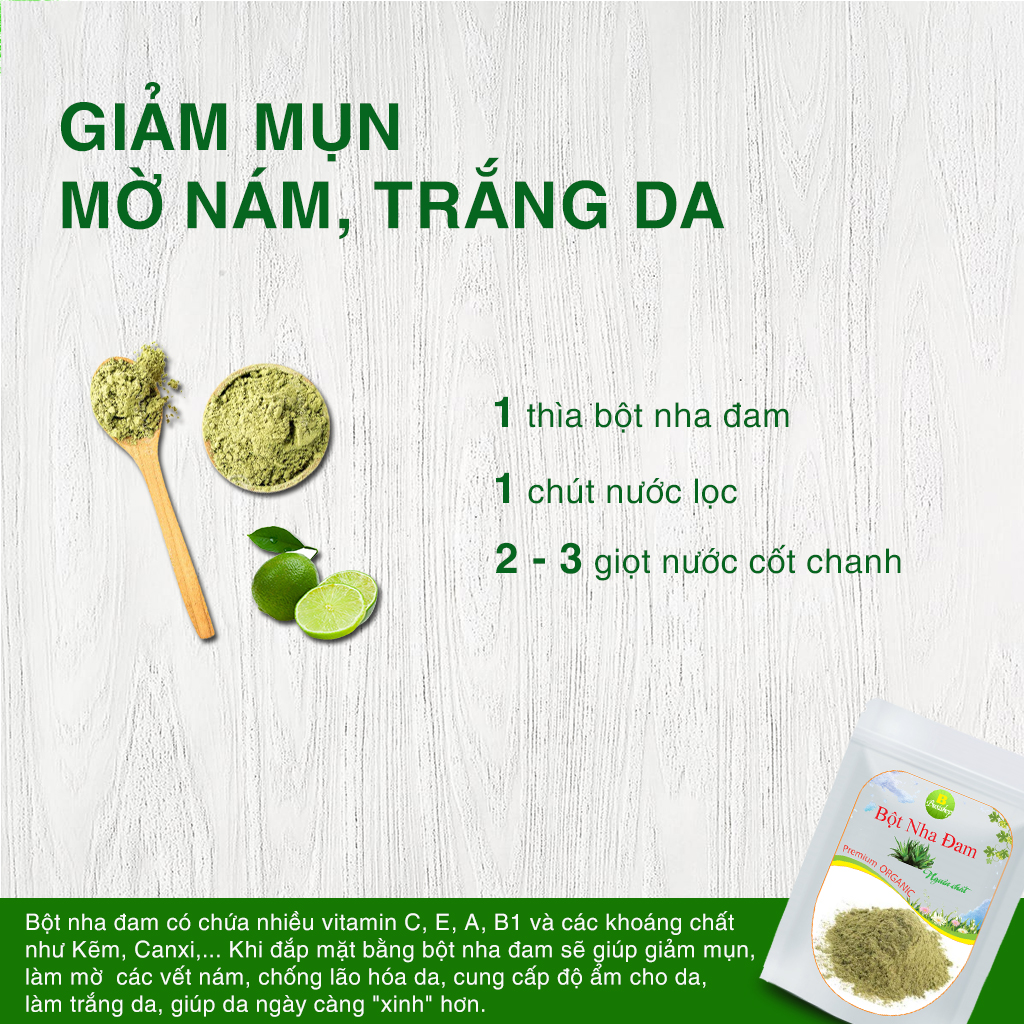 Bột nha đam nguyên chất 100g cao cấp