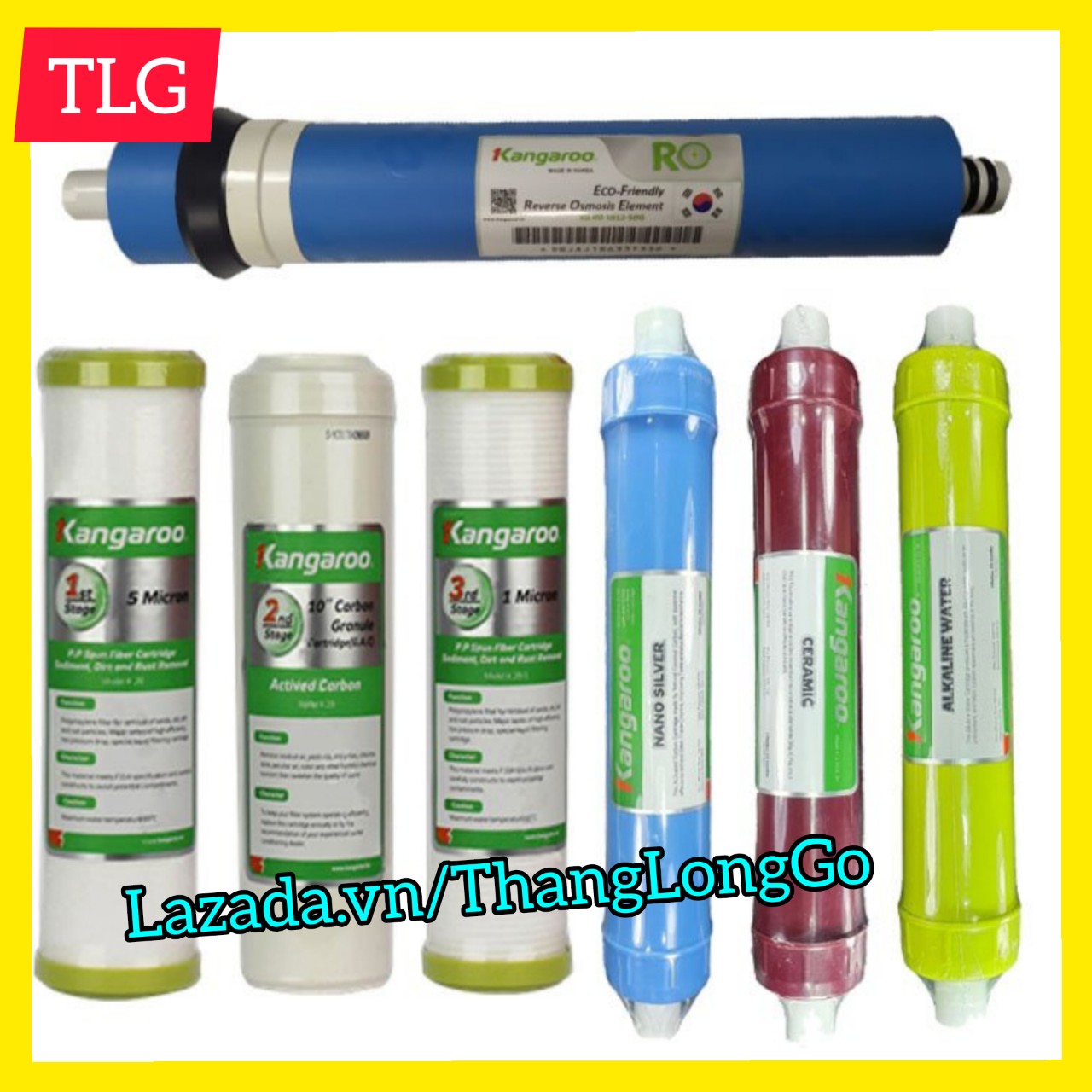 COMBO 7 LÕI LỌC NƯỚC KANGAROO | DÀNH CHO MÁY 7 CẤP LỌC KANGAROO