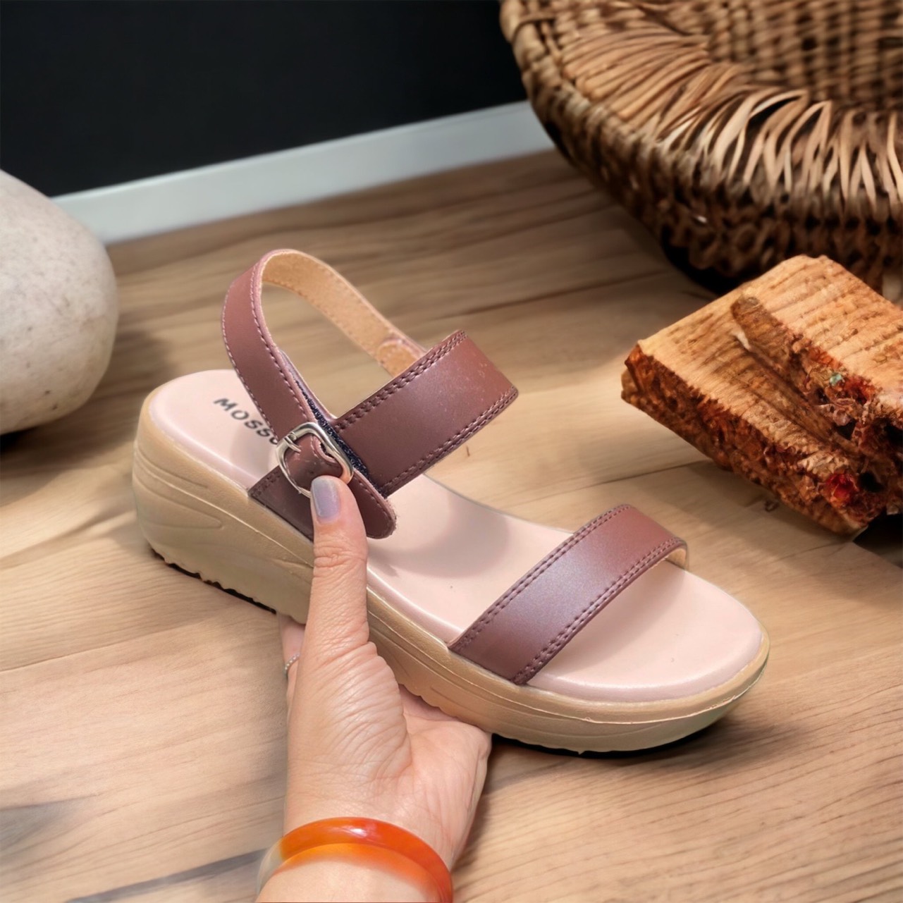 Giày Sandal Nữ Đế Cao Thái Lan Mossono YW570