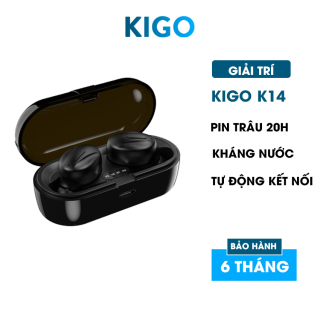 Tai nghe bluetooth không dây gaming có mic pin siêu trâu- Tai phone bluetooth nhét tai tương thích mọi loại máy và các hệ điều hành Kigo K14 thumbnail