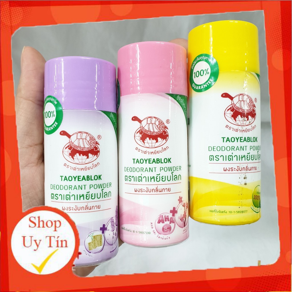 Phấn Khử Mùi Con Rùa Taoyeablok Deodorant Powder Thái Lan 22gr Khử Mùi Hôi