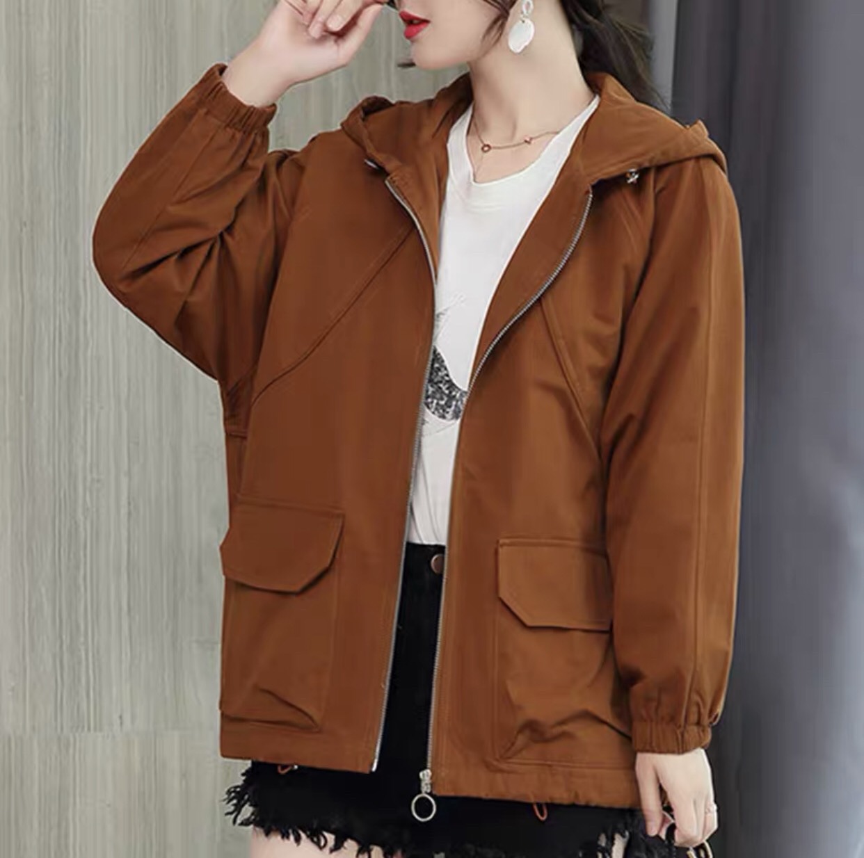 Áo Khoác Kaki Nữ From Rộng Mẫu Mới Nhât Hót Nhất 2020