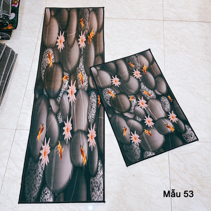 Bộ thảm bếp 2 chiếc hình thiên nga mẫu 52