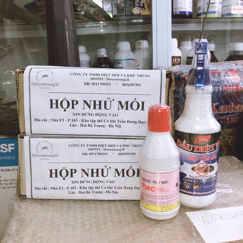 [ COMBO DIỆT MỐI - 2 hộp nhử + 1pmc + 1 dầu mối Sifa ]
