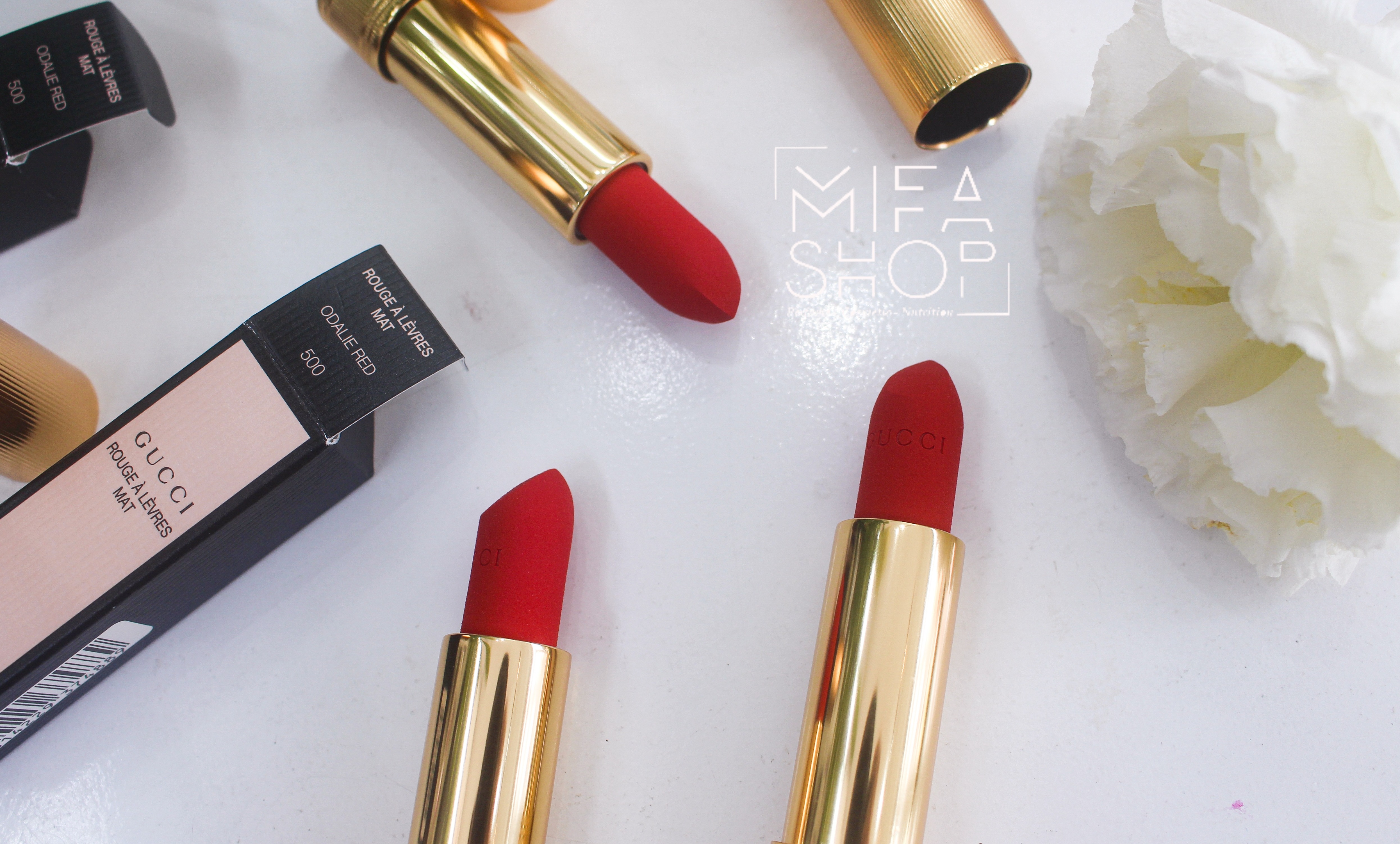 Son Gucci màu 500 Odalie Red Matte