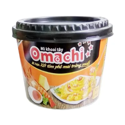 Mì trộn Omachi xốt tôm phô mai trứng muối hộp 105g