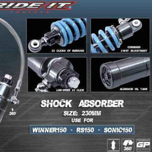 Phuột nitron winner sonic bình dầu 360 - 720 độ RIDE IT