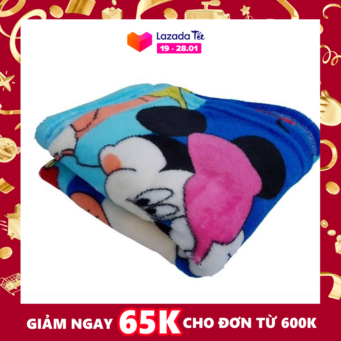 Set 2 Mền Tuyết Nhung Cho Bé 80 x 100cm