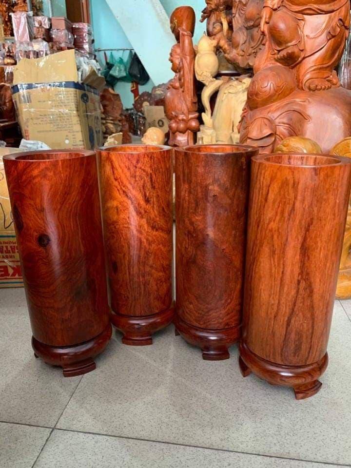 Ống đựng nhang gỗ hương cao 25cm