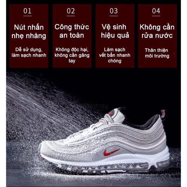 BÌNH XỊT TẠO BỌT VỆ SINH GIÀY SNEAKER CAO CẤP