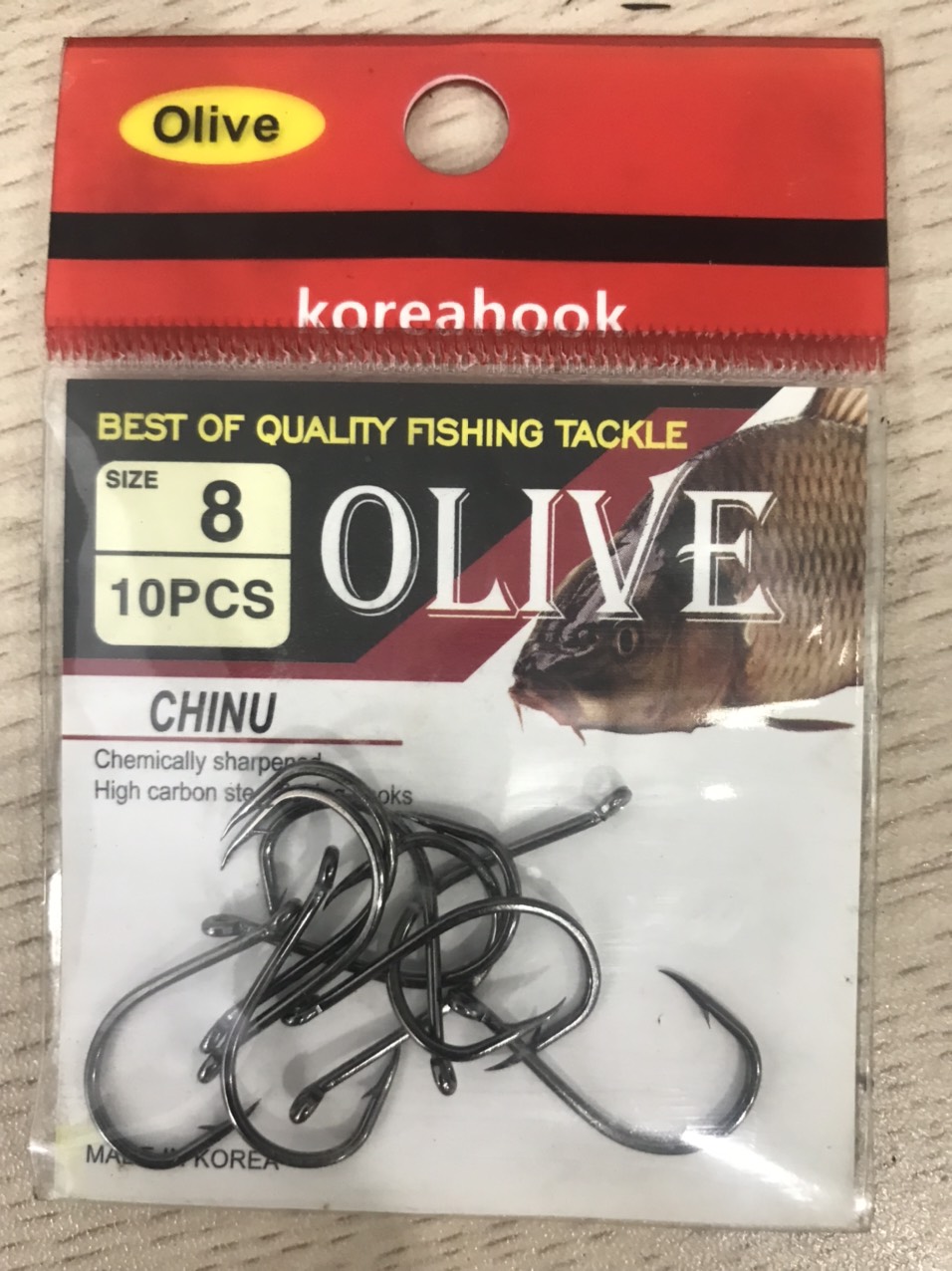 Lưỡi câu cá Chinu Olive Korea Hook