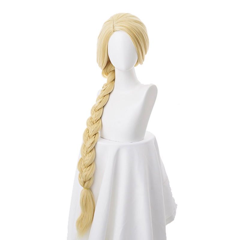 Rối công chúa 120cm 47 "thẳng tóc vàng siêu dài cosplay Tóc Giả Rapunzel tổng hợp tóc phim hoạt hình tóc giả tóc giả tóc giả