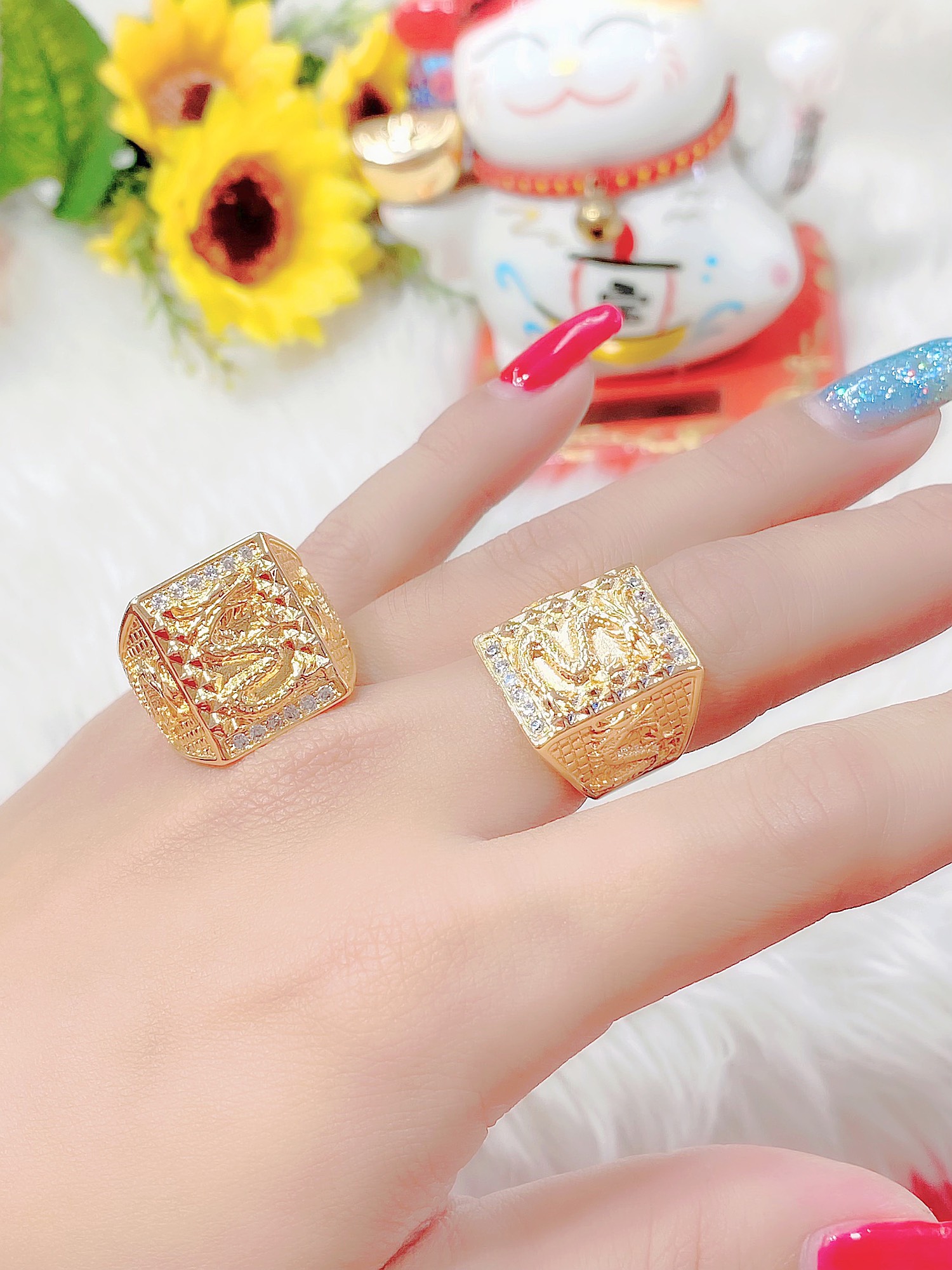 Nhẫn rồng 03 - bền màu cao cấp vàng uha