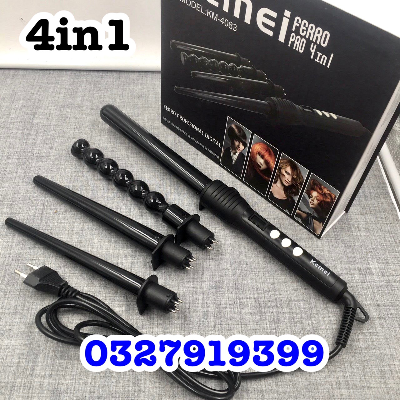 Máy làm tóc đa năng 4in1 Kemei 4083 ( tặng kèm kẹp vịt  )