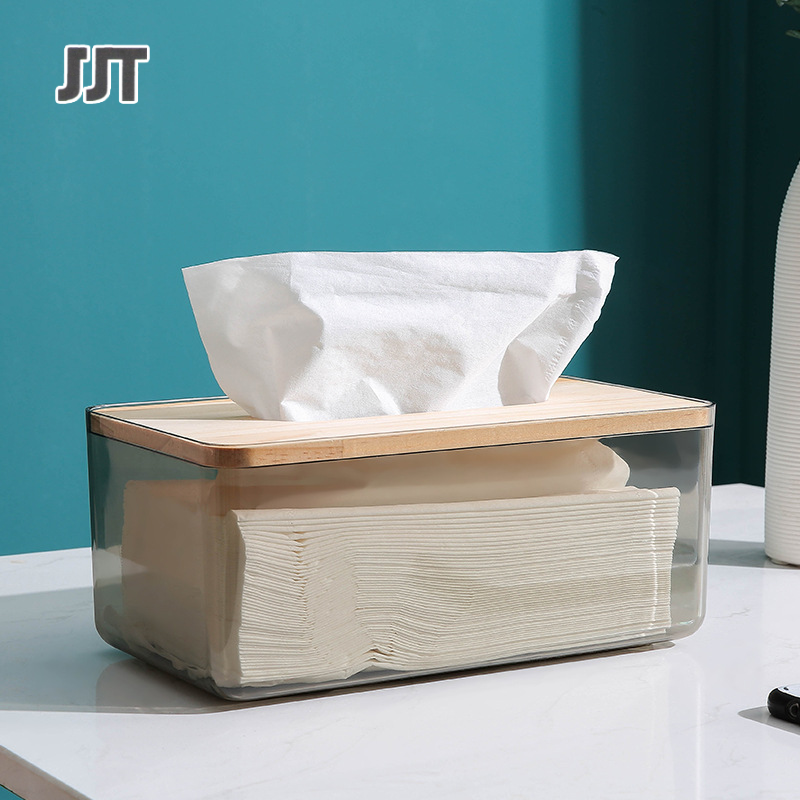 Tissue box, living room household paper storage box, simple, creative and transparent.