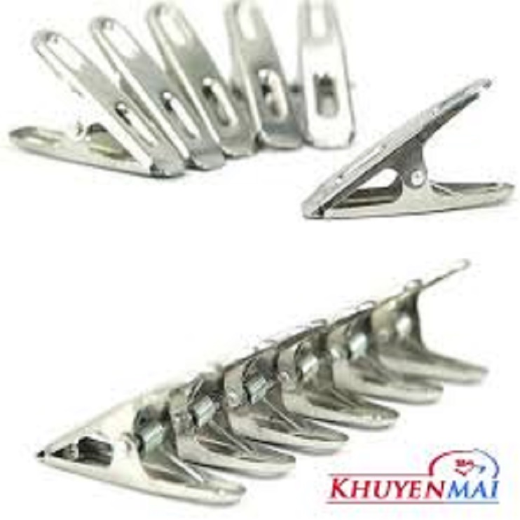Vỉ 20 kẹp quần áo inox cao cấp