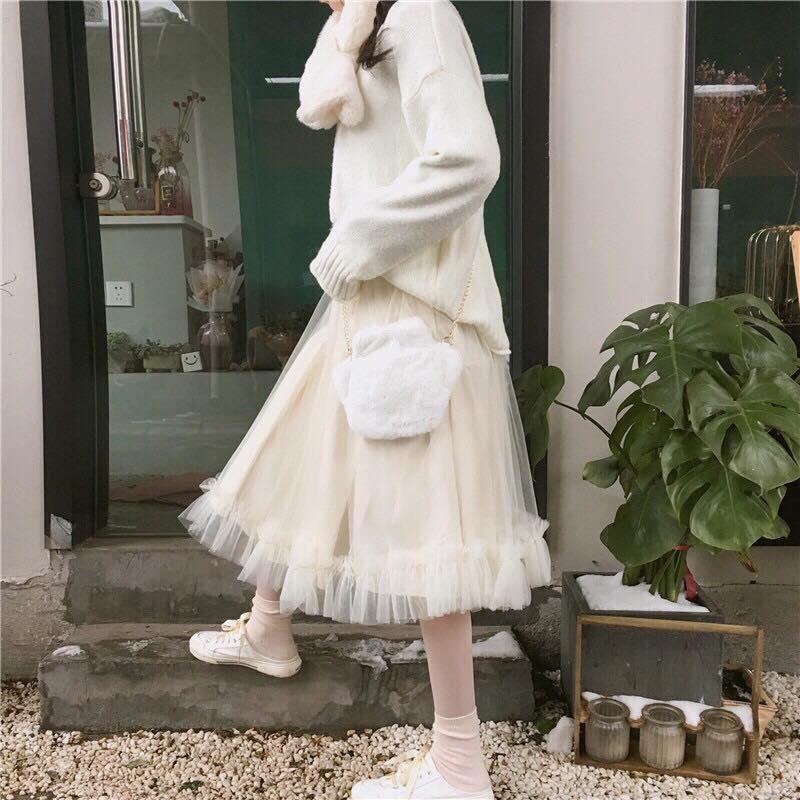 Chân váy dài kiểu mới xu hướng 2020 - MIN Boutiques - Váy lưới dài