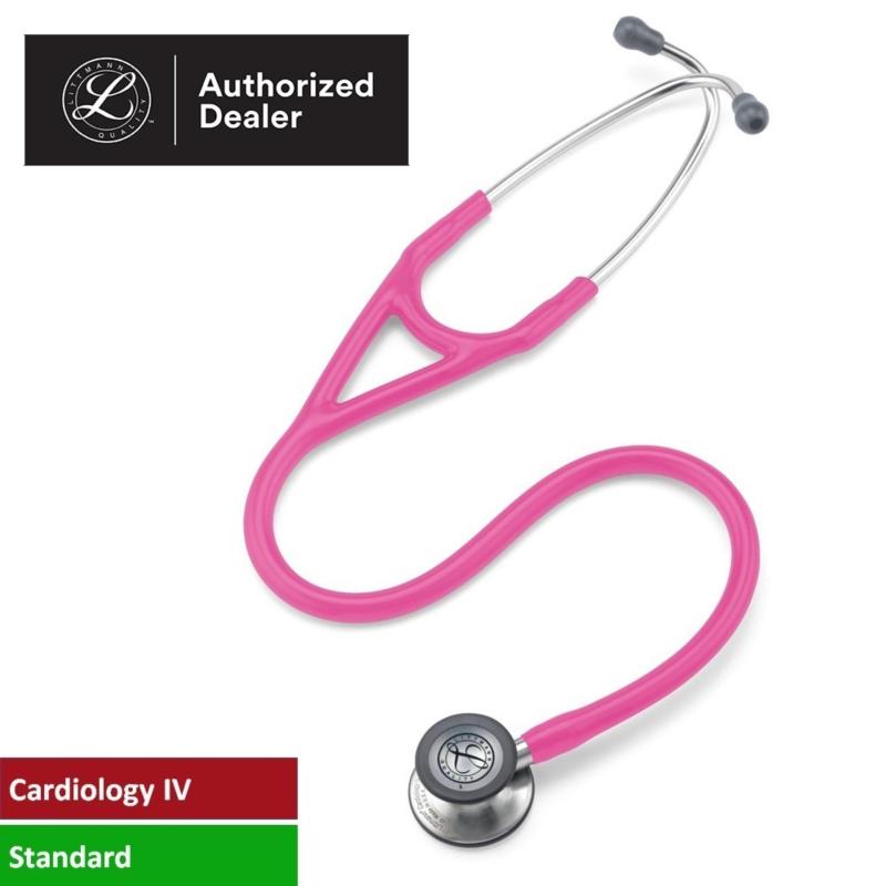Ống nghe y tế 3M Littmann Cardiology IV, mặt nghe có lớp phủ tiêu chuẩn, dây nghe màu hồng đậm, 27 inch, 6161 (OUS)