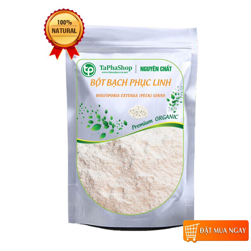 Bột bạch phục linh nguyên chất 200g - tấn phát
