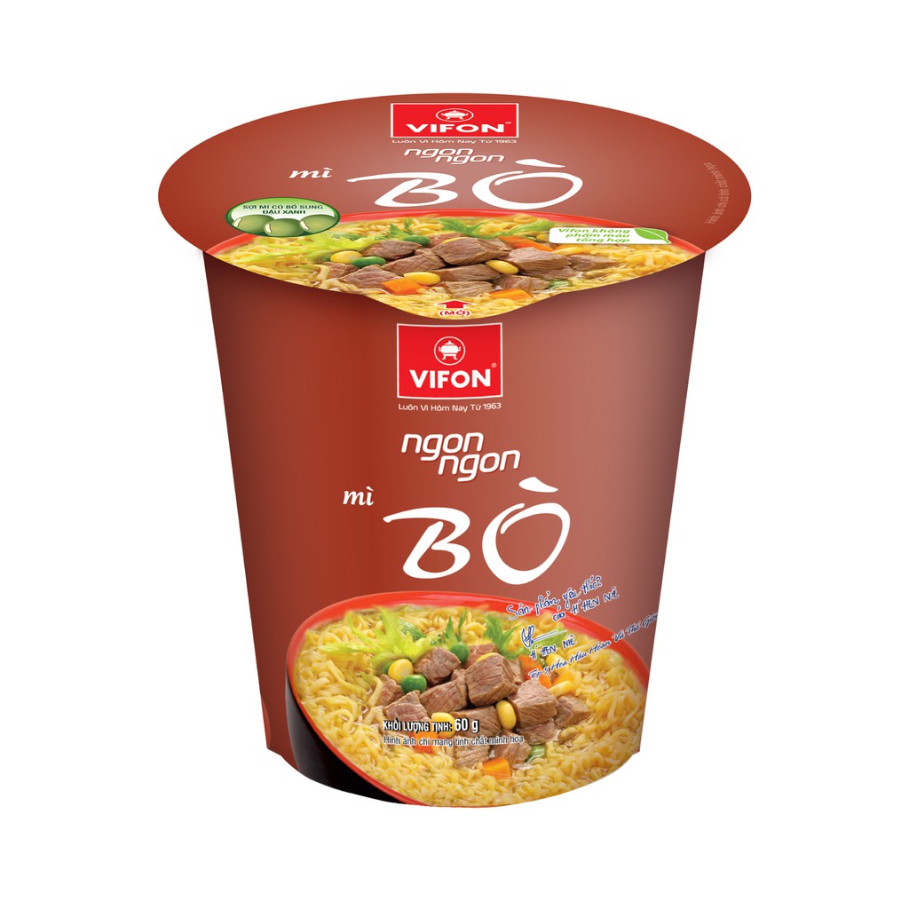 Mì bò Vifon ly 60g