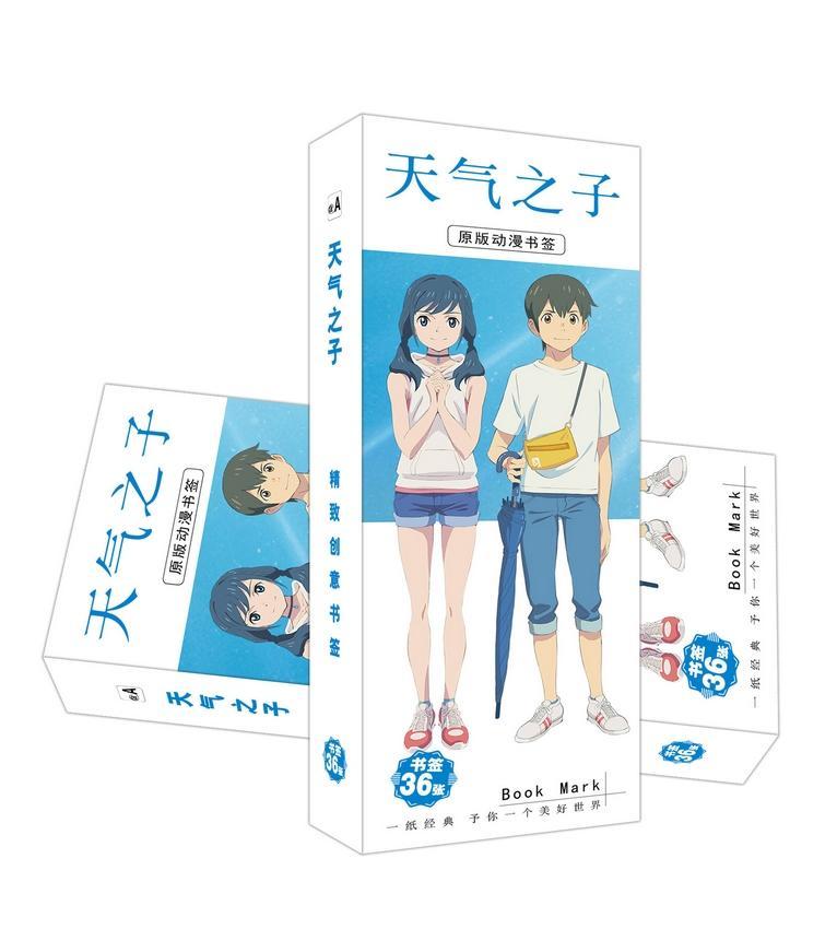 Hộp ảnh Bookmark Tenki no Ko Đứa con của thời tiết kẹp sách tiện lợi 36 tấm anime chibi