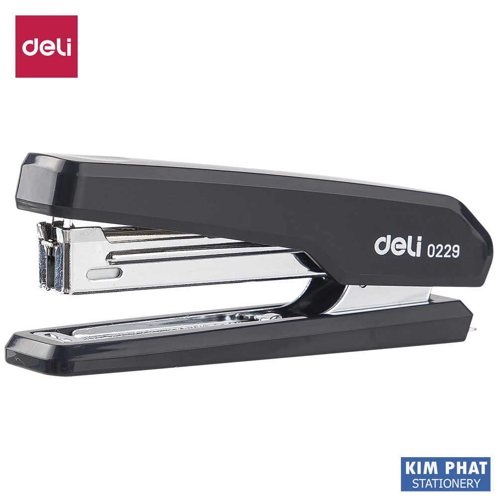 Dập ghim, bấm kim số 10 DELI E0229 khay đựng ghim dài có thể để được 2 lõi ghim