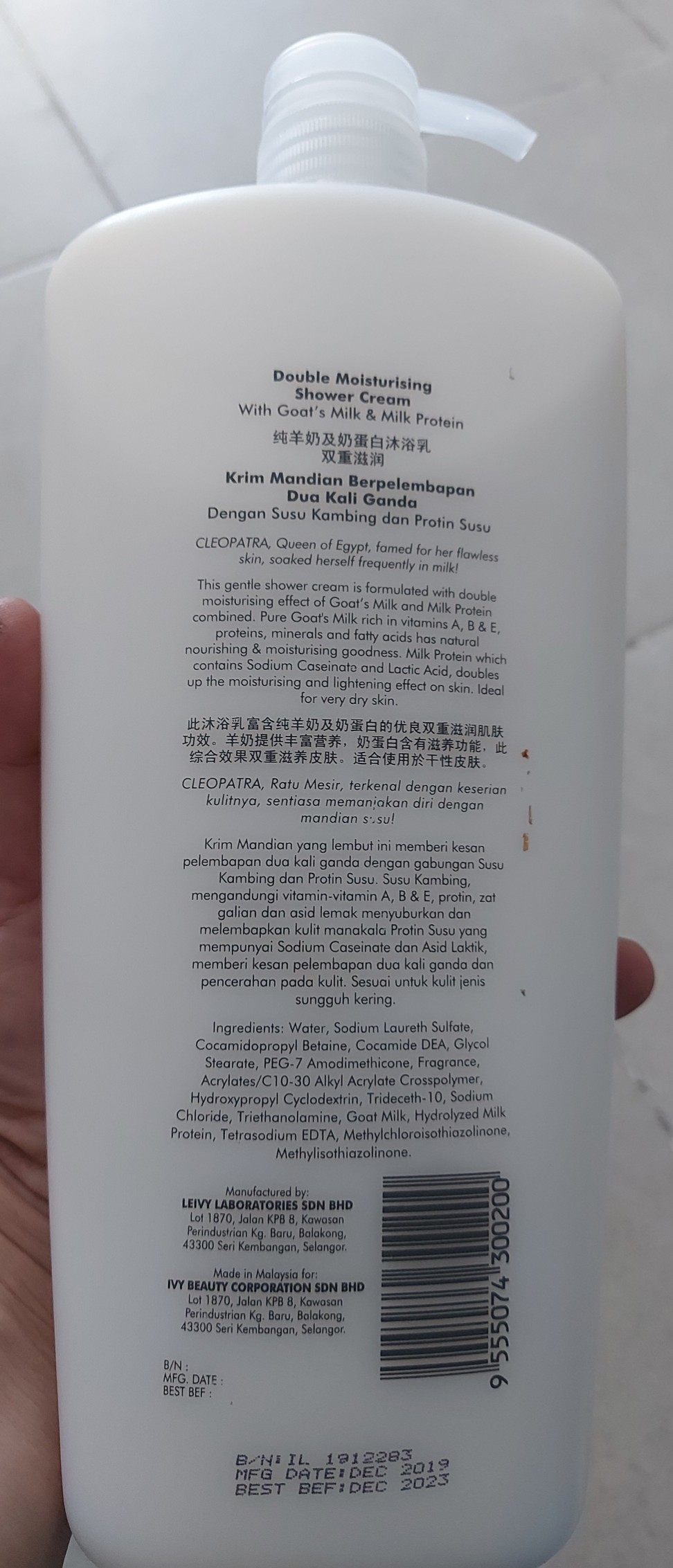 Sữa tắm Dê Thái Lan SIÊU THƠM