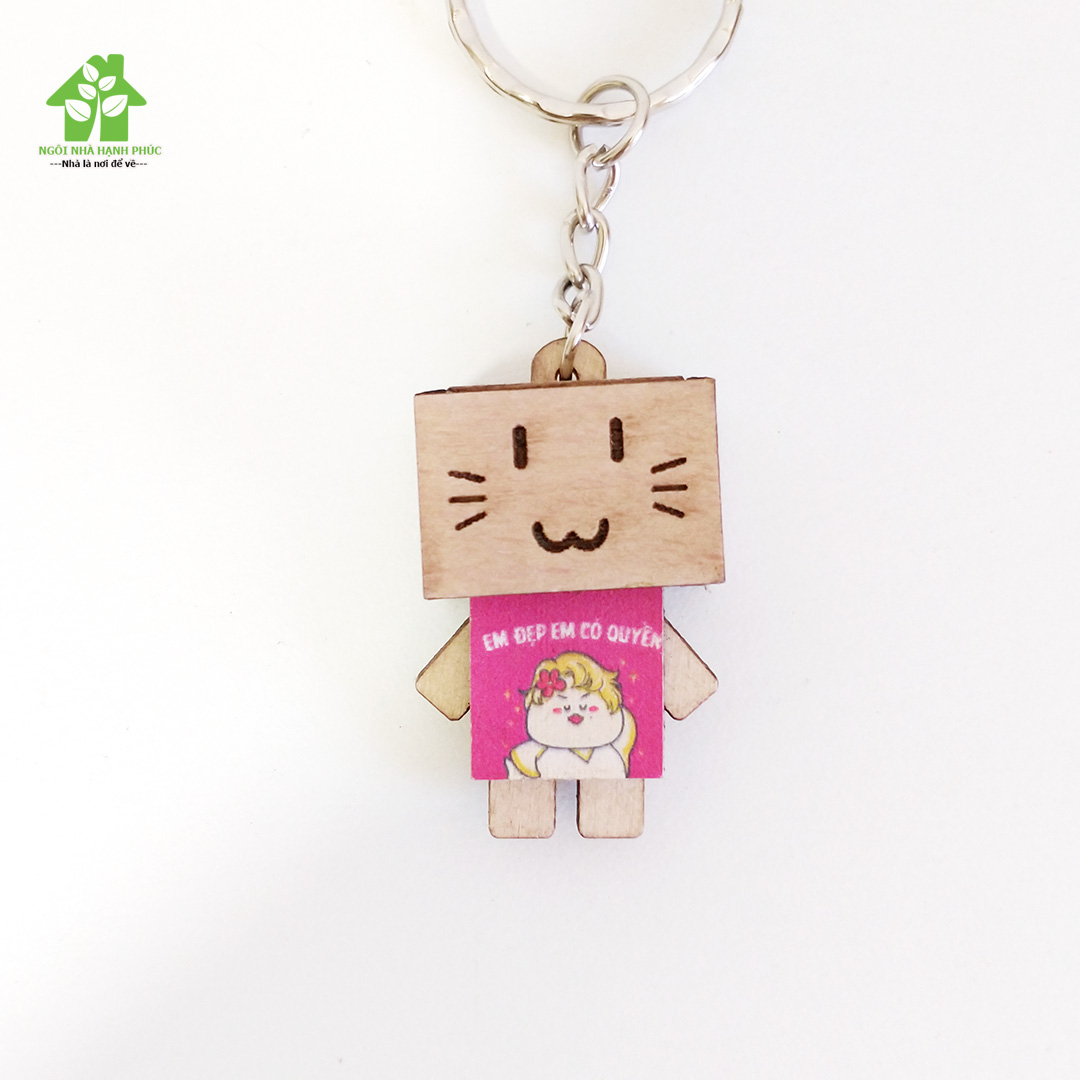 Móc khóa Gỗ Danbo siêu chất, mẫu tùy ý
