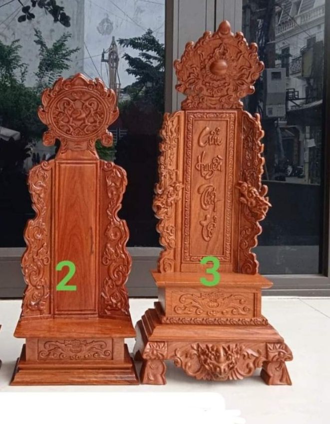 Bài vị thờ cửu huyền thất tổ gia tiên gỗ hương cao 71cm