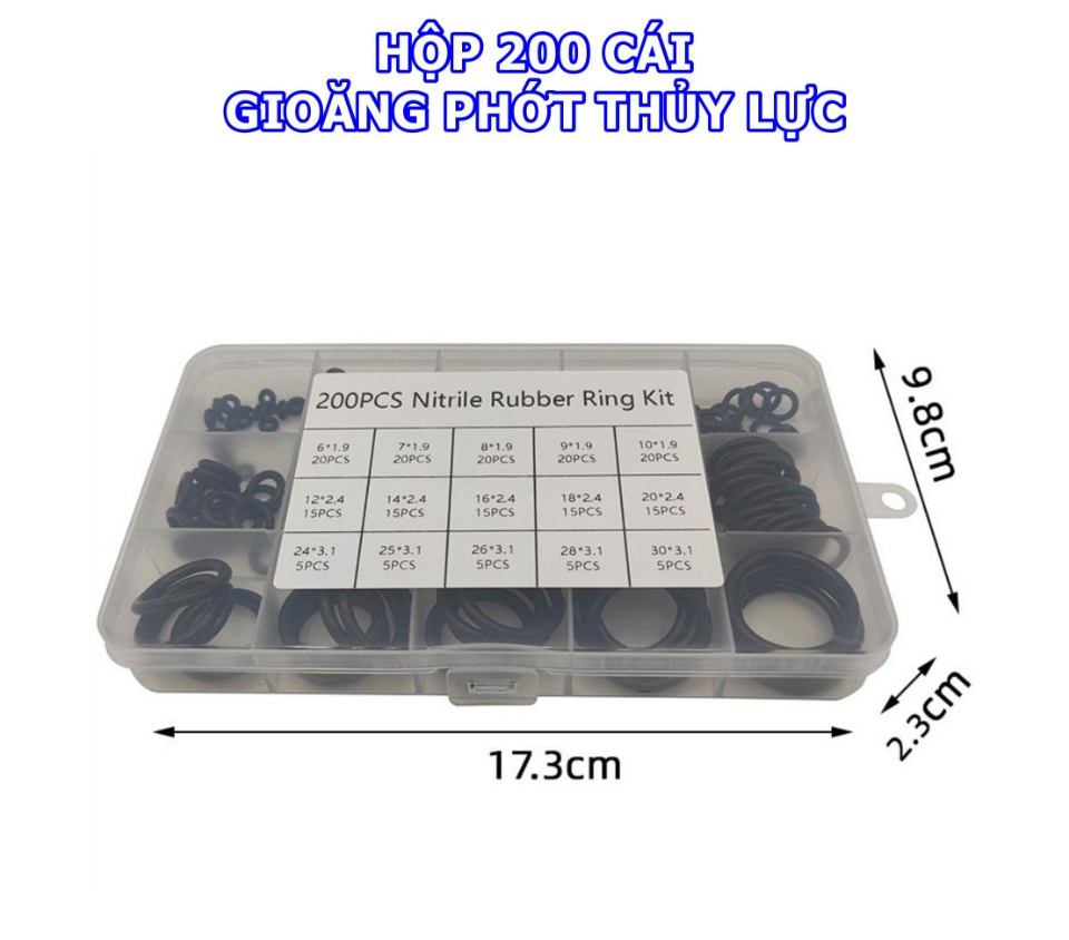 200 gioăng ron cao su dây cấp dây bát sen dây xịt cho đường nước, đường dầu thủy lực, đường khí nén... Làm việc từ -40 độ C đến 120 độ C