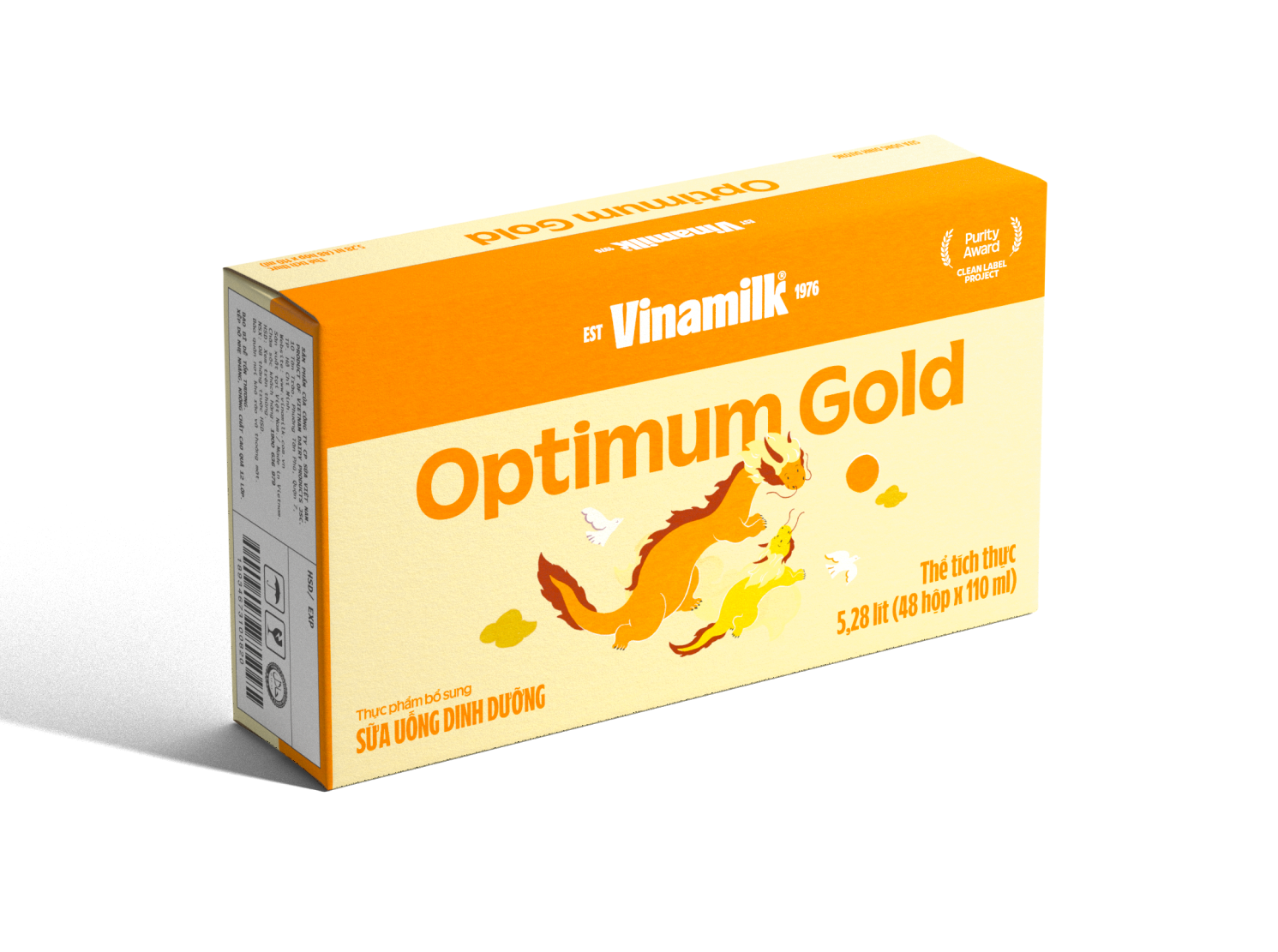 Thùng 48 Hộp Sữa Bột Pha Sẵn Vinamilk Optimum Gold 110ml