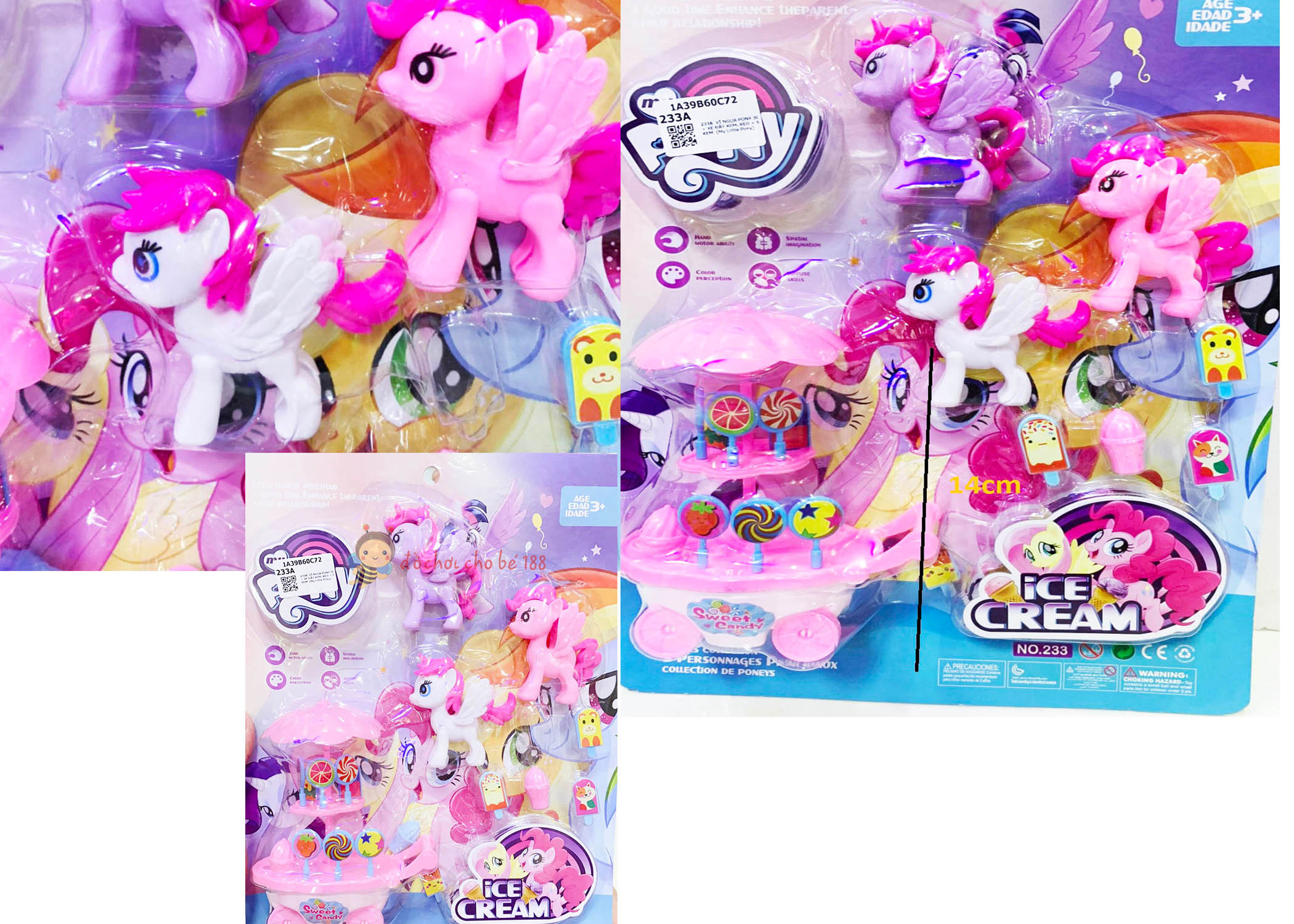 [HCM]Xe đẩy bán kem kẹo ngựa pony