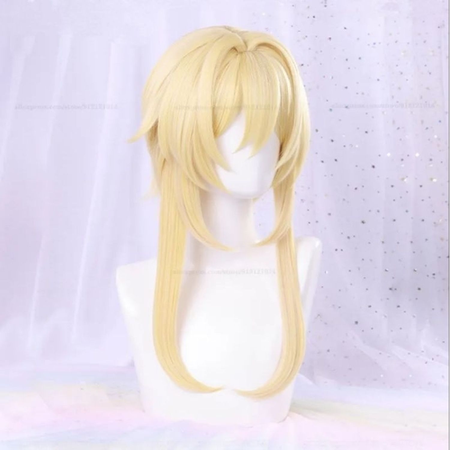 [Sẵn] Wig/tóc giả Lumine và Aether Traveller - Genshin Impact màu vàng [Miu Cosplay]