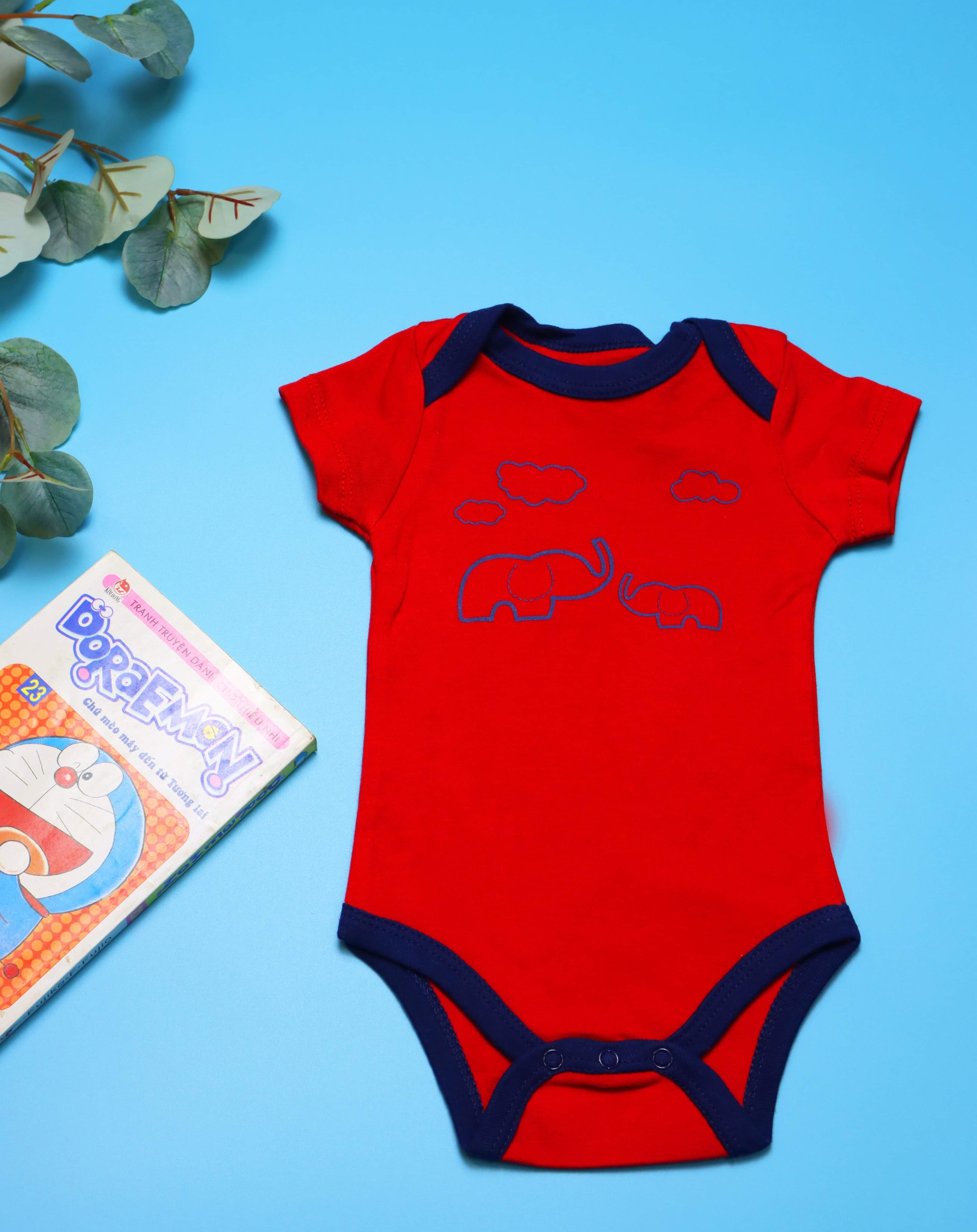 Set 5 bộ bodysuit bé trai từ 0 - 12 tháng tuổi