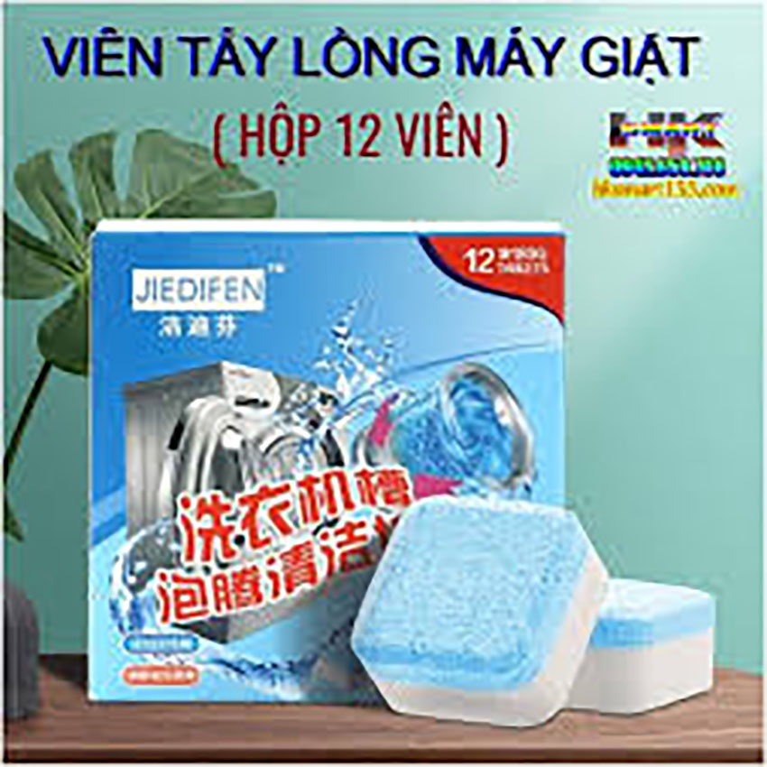 [Sỉ, lẻ: Hộp 12 Viên] Viên Tẩy Vệ Sinh Lồng Máy Giặt