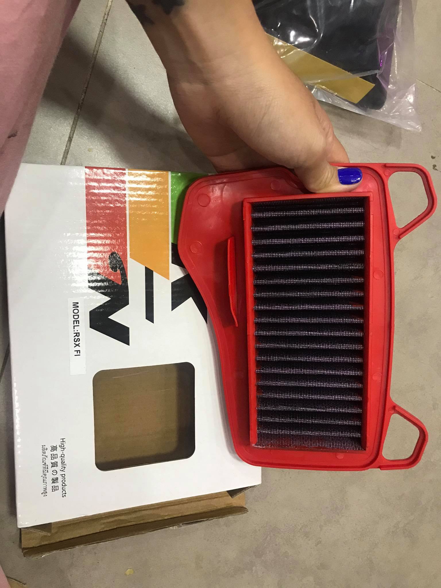Lọc gió đỏ KN cho Wave RSX Fi